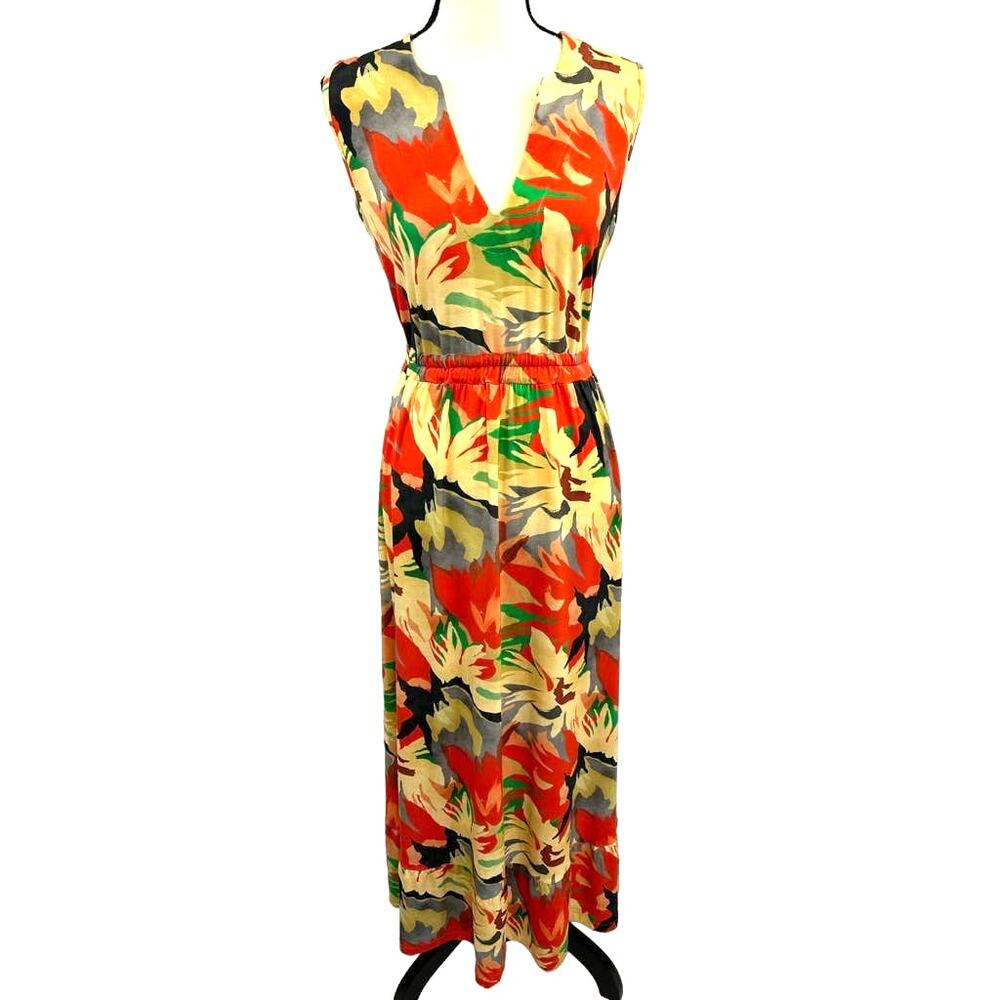 Aldo Martins Cap Juluca Floral Stretch Knit Maxi Sun Dress XS MSRP $195